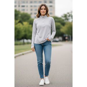 Athleta Pacifica Long Sleeve Top – Medium Tall– White